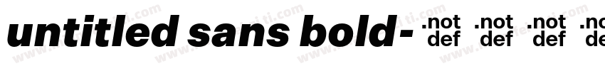 untitled sans bold字体转换